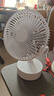 Hulker 大扇面桌面小风扇USB可充电台式办公室学生宿舍床头大风力便携电风扇 升级七叶羽静音风扇 【摇头款】1800电池/带定时功能 实拍图