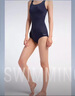 迪卡侬（DECATHLON）泳衣女连体显瘦大码游泳衣泳装保守性感温泉女士泳衣NABWW 【深空蓝】高弹显瘦 XS /36 (90-100斤) 实拍图