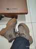 骆驼（CAMEL）大黄靴女时髦擦色粗跟户外工装马丁靴 L24W577731 咖色 38 实拍图