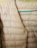 鸭鸭（YAYA）佟丽娅同款轻薄羽绒服女短款秋冬羽绒内胆轻型薄款保暖外套GF 米白色【女款】 S 155 实拍图