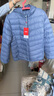 鸭鸭（YAYA）佟丽娅同款轻薄羽绒服女新款秋冬季休闲短款连帽保暖轻便韩版外套 雾霾蓝 4XL 实拍图