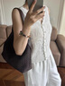 clolv kiss2025新款大容量托特包女手工编织包通勤高级感单肩斜挎质感大包包 磨砂皮巧克力色 实拍图