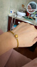 特价周生生手绳生生手链黄金转运珠红绳马卡龙钢丝绳适用皮绳手链 【金色】成品 17cm 实拍图