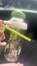 【京东物流】水杯冰霸吸管杯高颜值学生茶水分离大容量杯子 肚肚杯1个-浅绿色 实拍图