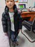 保姆鹅  儿童羽绒服宝宝中长款护脸加厚鸭绒外套防风保暖童装冬装 炭黑 140 实拍图