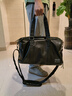 梵者旅行包男士手提行李包运动干湿分离健身斜挎包大容量短途出差旅游 黑色大号（PVC皮质款） 实拍图