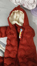 巴拉巴拉童装婴儿连体羽绒服轻薄羽绒服宝宝衣服冬装抱衣爬服男童女童 铁锈红61003 100cm 实拍图