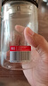 富光双层玻璃杯商务泡茶杯子 大容量男女耐热办公水杯带把黑色320ml 实拍图