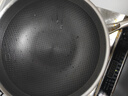 传世家徽（Muceski）不粘锅炒锅316L不锈钢锅炒菜锅具少油烟平底炒锅燃气灶电磁炉通用 316L抗菌不锈钢 内径30外径 32cm 实拍图