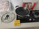 炊大皇炒锅有钛0氟不粘锅316L不锈钢不粘平底炒锅34cm 实拍图
