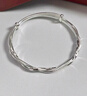 中国黄金（CHINA GOLD）莫比乌斯环银手镯足银时尚款素圈镯子银手环情人节生日礼物送女友 【今/次日达】莫比乌斯手镯 14.5g±0.5g 实拍图