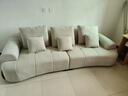 轻奢极简真皮沙发奶油风直排三人四人法式小户型沙发客厅简约现代 猫爪布 多人位2.8米 实拍图