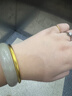 金店同款传承古法手镯圆棍手环沙金铜镀金999印字女磨砂手镯 62# 实拍图