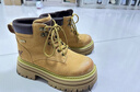 骆驼（CAMEL）【迪丽热巴同款】山越马丁靴秋冬新款高帮户外工装靴大黄靴女 L23W076036戈壁土黄 36 实拍图
