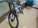 EG7山地自行车成人学生变速越野单车双减震赛车26寸青少年男女 辐条【升级减震 超强承重】黑白 26寸21速【适合：160-180CM】 实拍图