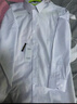罗蒙长袖衬衫男士纯色商务休闲职业正装工装外套白衬衣男装 白色 41  实拍图