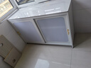 帅仕（shuaishi）厨房置物架落地岩板餐边收纳柜橱柜微波炉烤箱锅具储物架碗柜用具 【推拉柜门】白3层120长45深-可调高丨双板强承重 实拍图