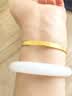 红酥手玉手镯金丝玉手镯女式油润透亮玉镯子56mm 实拍图
