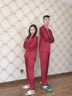 北极绒睡衣女春秋季长袖红色新婚结婚男家居服套装一男一女情侣睡衣 实拍图