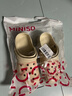 名创优品（MINISO）洞洞鞋女夏季外穿沙滩凉鞋防滑厚底踩屎感脚包头凉拖鞋骨白36-37 实拍图