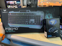 狼蛛（AULA）真机械手感键盘鼠标套装有线背光键盘电竞游戏专用笔记本台式电脑办公键鼠耳机三件套 金属灰【冰蓝光】键鼠套装 实拍图