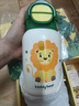 杯具熊（BEDDYBEAR）开口笑双饮盖儿童保温杯带吸管水杯316钢大容量保温壶600ML呆萌狮 实拍图