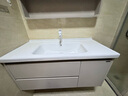 小米嘉美系列浴室柜陶瓷一体盆太空铝合金蜂窝铝洗手盆柜组合洗漱台洗脸台 100cm普通半封方镜+陶瓷一体盆 实拍图