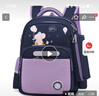 Edison小学生书包女1-3年级轻便反光多隔层校园儿童背包 2391-2紫色 实拍图