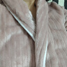 红豆居家 睡衣女秋冬长袖法兰绒睡袍女加绒家居服经典可外穿浴袍 JBJ722 韵灰粉 165/88A  实拍图