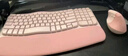 罗技（Logitech）Wave Combo 无线人体工学键鼠套装 垂直鼠标 无线蓝牙鼠标 办公键盘 无线键盘 蓝牙键盘 粉色 实拍图