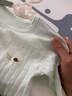 婧麒婴儿衣服夏季薄款新生宝宝提花连体衣纯棉空调服爬服夏装单件 小鲸鱼绿 66cm 实拍图