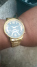 爆款男士时尚日历手表男款韩版手表不锈钢石英腕表 金色 实拍图