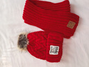 迪士尼宝宝男女童帽子围巾套装两件套秋冬男宝宝针织毛线帽加绒保暖2024新款 72帽 红色+红巾+手套 1-3岁(含包指手套) 实拍图