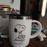 史努比（SNOOPY）保温杯 带手柄不锈钢办公保温杯水杯可爱杯子情侣杯420ML 白色 实拍图