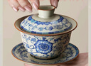 不拙单丽华老师三才盖碗一人饮高档生日礼物青花瓷汝窑盖碗茶杯对饮 实拍图