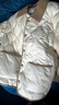 雪中飞轻薄羽绒服女短款新款拼接撞色翻领秋冬菱格衬衫领外套 米白 M (160) 实拍图