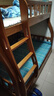 临稚胡桃木 儿童上下床实木高低床双层床上下铺床两层木床子母床 爬梯款 上铺宽1.4米下铺宽1.6米 实拍图
