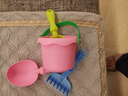 儿童趣味沙滩玩具宝宝挖沙玩具套装冬天玩雪装备海边玩沙玩雪工具 粉色桶+3铲=4件套 实拍图