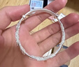 唯一（Winy）手镯纯足银999女生日礼物送女朋友老婆纪念日繁花似锦实心银饰品 繁花似锦手镯 约20克-配证书 实拍图