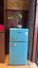 德姆勒（DEMULLER）复古冰箱小型大容量家用租房电冰箱 化妆品静音强劲网红冰箱冷藏冷冻节能 BCD-118蒂夫尼蓝 实拍图