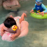 swimbobo儿童游泳圈趴圈 小孩游泳装备 宝宝游泳圈 女童粉色泳圈BO5015S 实拍图