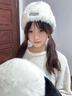 卡帝乐鳄鱼帽子女秋冬季毛绒针织帽毛线帽大头围显脸小冬天防寒保暖护耳冷帽 实拍图