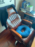 曙光童年真皮弓形椅电脑椅家用办公椅舒适久坐座椅可旋转椅宿舍大学生椅子 琥珀色+弹簧包坐垫 头层牛皮【可旋转】 实拍图