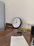 挂钟家用时钟挂墙静音钟表卧室无声石英钟墙上挂表客厅现代简约钟 黑框 14英寸（直径35厘米） 实拍图