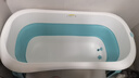 世纪宝贝（babyhood）泡澡桶 家用成人浴桶可折叠洗澡桶 儿童浴缸二胎游泳桶 322蓝 实拍图