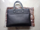 袋鼠男包公文包男士手提包笔记本电脑包商务休闲单肩斜挎男皮包文件包 蓝色 14英寸 实拍图