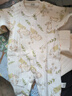 婧麒（JOYNCLEON）新生婴儿衣服秋冬季初生宝宝连体衣纯棉夹棉加厚哈衣爬服冬装 米色绣花熊 73cm 实拍图