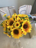 赟娅向日葵假花仿真花摆设客厅餐桌花艺摆件家居装饰塑料花束绢花盆栽 大向日葵+草编篮 实拍图