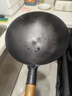 荣事达（Royalstar）章丘炒锅无涂层铁锅锻打家用炒菜锅不粘锅圆底燃气灶专用34带盖 实拍图