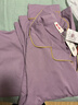 芬腾春秋款棉质开衫女长袖家居服新疆棉套装 香芋紫2XL 实拍图